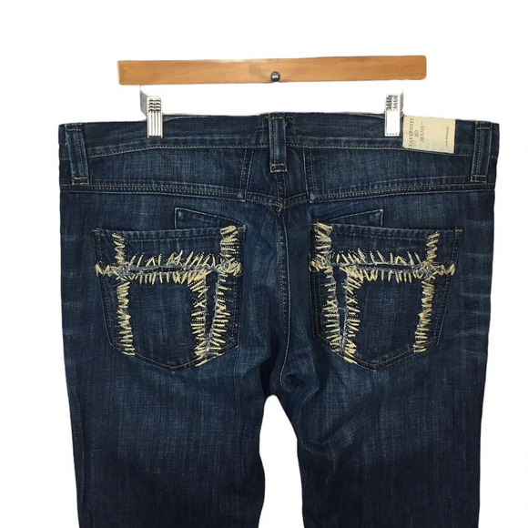 MJ484 Mens Taverniti So Jeans Distressed Boot Cut Denim Button Fly Jeans 40x33 - Picture 7 of 9